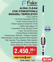 FAKİR ALİNA CLEAN ÇOK FONKSİYONLU BUHARLI TEMİZLEYİCİ FAKİR ALİNA CLEAN ÇOK FONKSİYONLU BUHARLI TEMİZLEYİCİ